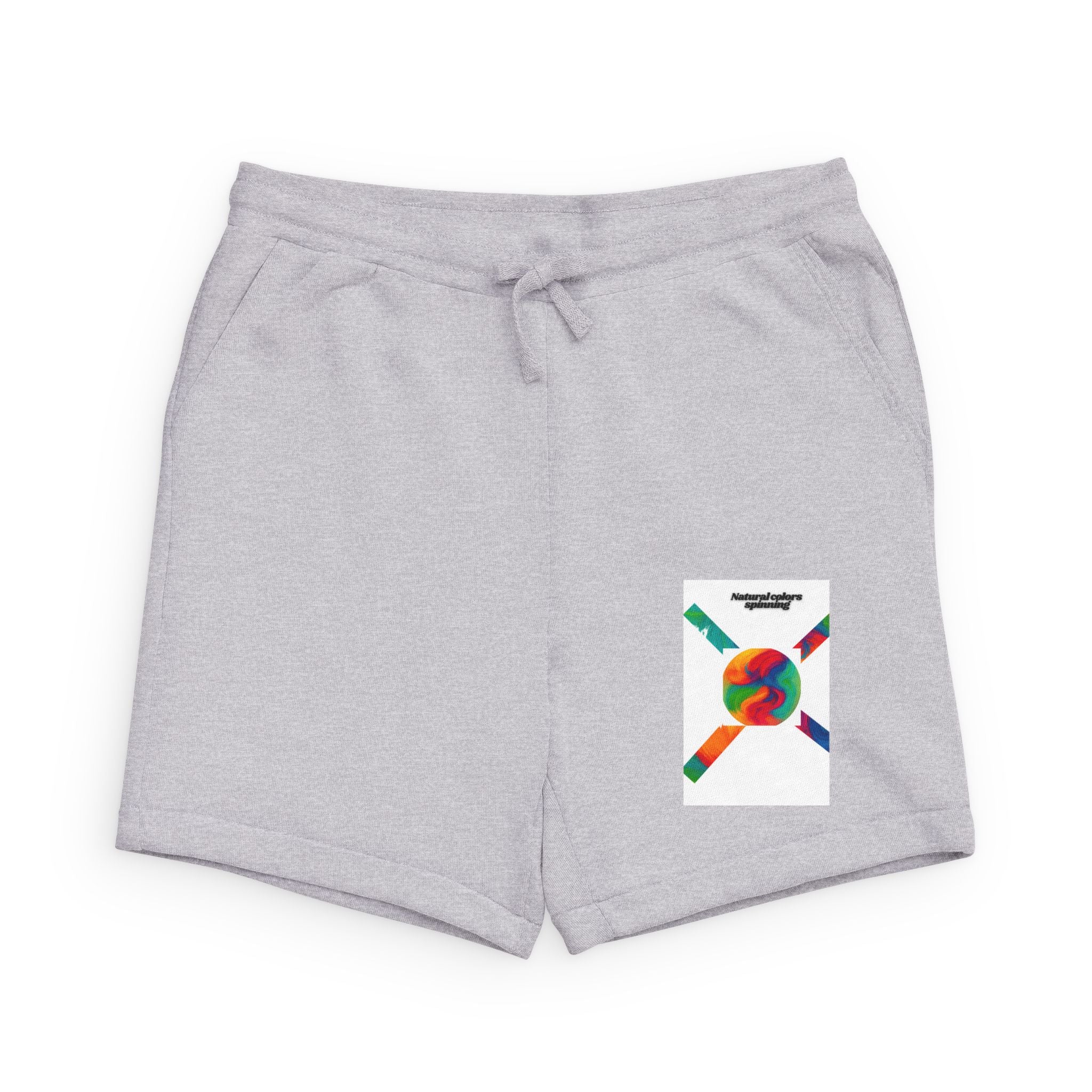 Abstract Color Burst Sweatshorts — Minimal Pocket Graphic Athletic Shorts